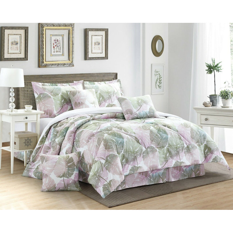 Bay Isle Home 3 Piece Floral Printed Quilted Bedspread Set With